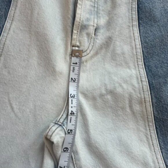 PACSUN 90s Boyfriend Jeans Y2K Retro Two Tone Blue Color Block High Rise size 26 - Picture 9 of 11